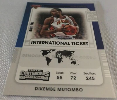 2021-22 Panini Contenders Basketball Dikembe Mutombo International Ticket #28 - Image 1 of 2