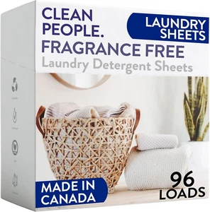 The Clean People Fragrance Free Laundry Detergent Sheets - Laundry Soap - Ultra - Picture 1 of 12