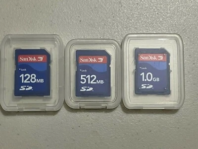 Sandisk Secure Digital SD Memory Card fo Cameras PDA GPS POS Scan 128 512 MB 1GB - Image 1 of 4