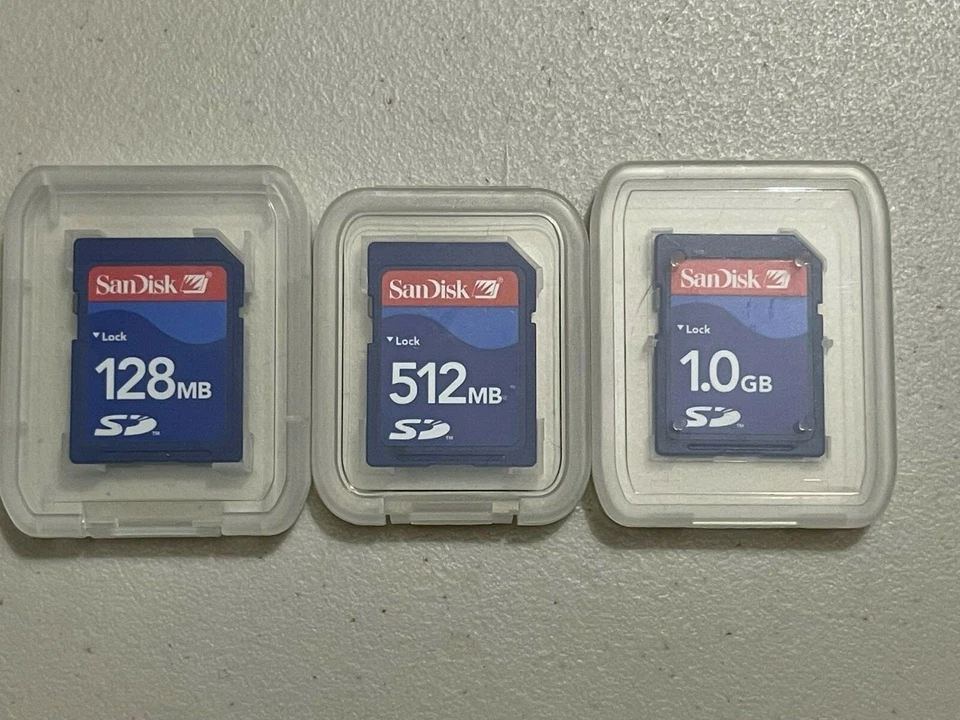 Sandisk Secure Digital SD Memory Card fo Cameras PDA GPS POS Scan 128 512 MB 1GB - Image 1 of 4