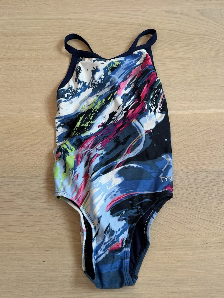 NEW WITH TAGS - TYR Women's Transient Diamondfit One Piece Swimsuit Blue Size 26 - Image 1 of 4