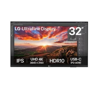 LG 32UN880K-B 32" MONITOR ULTRAFINE 4K ULTRA HD IPS LED HDR10 2160P 5MS HDMI - Image 1 of 2