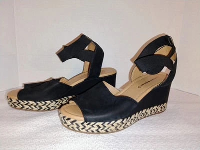 Sandalias de cuña alpargata Bettanie de gamuza negra 9M/40 Lucky Brand para mujer Foto 1 de 4