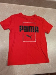 Puma Boys Size 5 Red T Shirt Excellent Condition RN 100759 - Picture 1 of 7