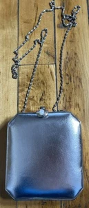 Vintage Lisette NY Square Metallic Evening Bag with Chain Strap - Picture 1 of 7