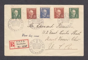 Sweden – Sc. # 275-279 First Day Cover, FDC 1938, Nice - Picture 1 of 2