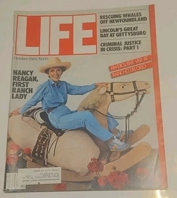 Life Magazine  Nancy Reagan First Ranch Lady  "Rancho Del Cielo"  Vintage 1983 Foto 1 de 4