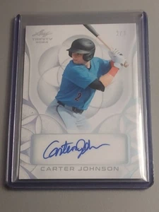 2024 Leaf Trinity Carter Johnson Auto /3 SS Marlins - Picture 1 of 2