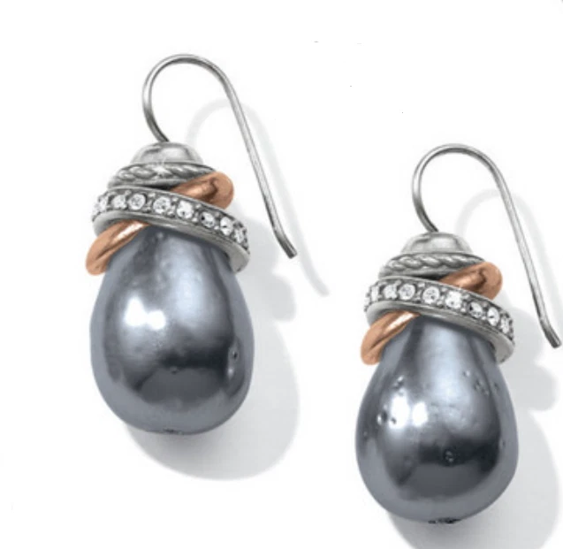 Anillos Brighton Neptuno Pendientes Perla Gris Estilo JA9354 Precio de venta sugerido por el fabricante: $88 Nuevo con etiquetas Foto 1 de 1