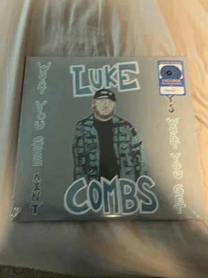 LUKE COMBS What You See Ain’t Always What You Get NEW 3LP SEA BLUE VINYL W/HYPE - Image 1 of 2