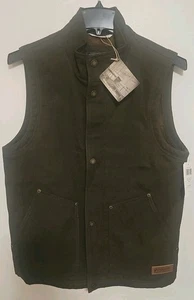 NWT Pendleton Olive Green Pine Grove Cotton Canvas ZIP VEST Jacket Men's Small - Picture 1 of 6