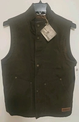 NWT Pendleton Olive Green Pine Grove Cotton Canvas ZIP VEST Jacket Men's Small - Image 1 of 4