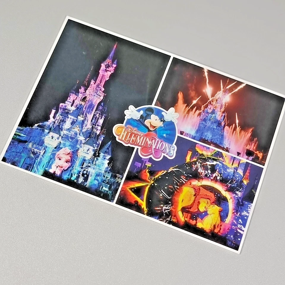 Postcard Disneyland Paris Iluminations Fireworks Art Work  Discontinued Design - Image 1 of 4