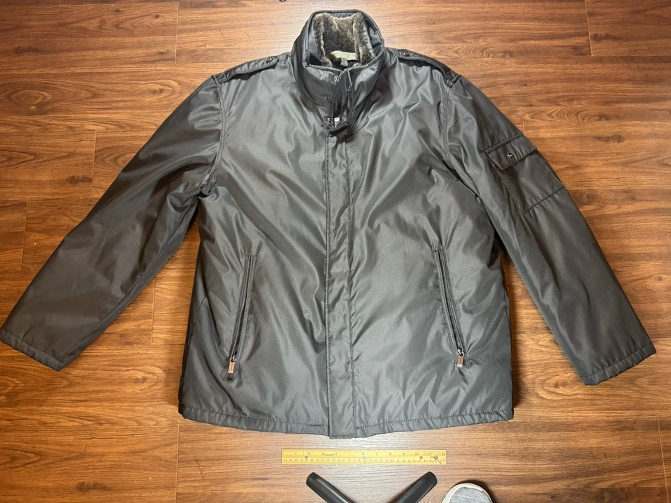 VERY NICE Marc New York Andrew Marc Men’s Fur Lined Black Zip Up Coat -  X-Large - Image 1 of 4