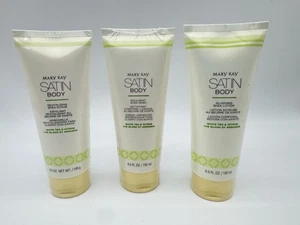 Mary Kay Set Of 3 Satin Body Shea Lotion, Scrub, Body Wash White Tea And Citrus - Picture 1 of 8