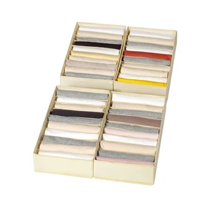 4 Packs T-shirt Drawer Organizers for Clothing,10 Grids Compartment Wardrobe ... - Foto 1 di 7