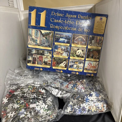 11 Deluxe Jigsaw Puzzles Combo 6050 Pieces Wildlife Landscapes Buildings 90% New - Image 1 of 4