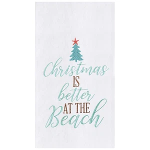 Toalla saco harina bordada C&F Home "Christmas is Better at the Beach" 18"x27" - Imagen 1 de 1