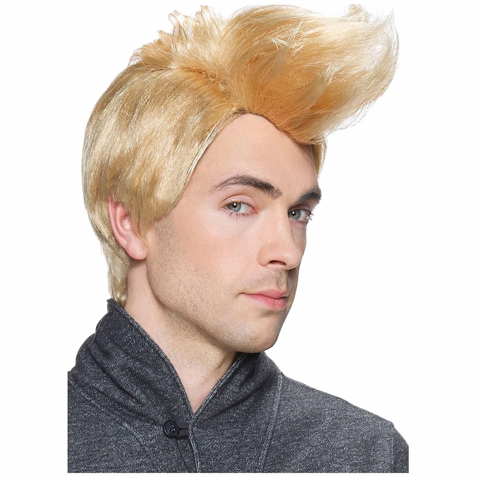 Peluca Disfraz Hipster Guy Rubia Divertida Desordenada Viento Soplado Celebridad Adulto Hombre Foto 1 de 1