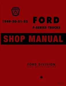 Ford serie F 1949-1951 camioneta manual de taller con suplemento de camioneta Ford serie F 1952 - Imagen 1 de 6