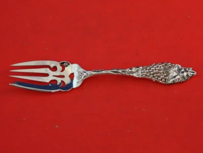 Fruit Series by Watson Sterling Silver Salad Fork Pierced with Grapes 6 3/8" — 第 1/4 张图片