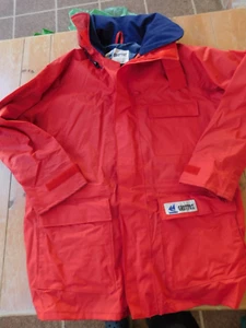 GROTTOS SAILING BOATING MARINE JACKET MEN MEDIUM RED PVC NYLON FREE SHIPPING - Picture 1 of 15