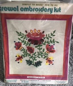 Crewel Embroidery Kit NIP Spring Spectrum Picture/Pillow Top 15" x 15" #CR/1005 - Picture 1 of 6