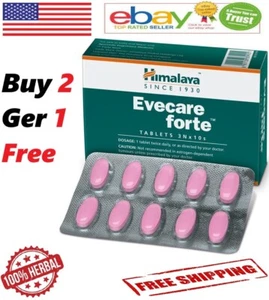 Himalaya Evecare Forte 30 Tabs For Women's Health 100% Herbal (Free Shipping) - Picture 1 of 5