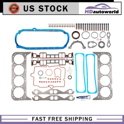 For Chevrolet C3500 1996-1999 2000 Engine Full Gasket Set w/Head Bolts 5.7L - Image 1 of 4