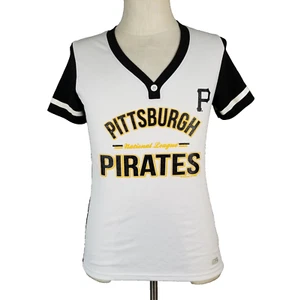 MLB Pittsburgh Pirates jersey shirt women's medium short sleeve Dri-Fit - Picture 1 of 12