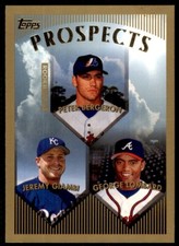 1999 Topps Baseball Card Peter Bergeron/Jeremy Giambi/George Lombard AA #207