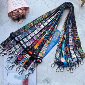 Pattern Design Handbag Wide Colored Straps Nylon Mobile Phone Rope for Unisex - Photo 1 sur 12