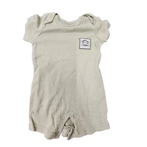Paul Frank Monkey Logo Baby Romper One Piece 6-9m Green Short Sleeve Button g6a - Picture 1 of 6