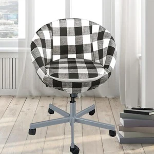 Skandinavischer Schonbezug mit schwarzem Büffel-Karo, kompatibel mit IKEA SKRUVSTA - Mad - Bild 1 von 6
