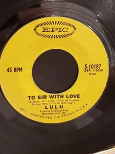 LULU 7" 45 RPM "To Sir With Love" & "The Boat That I Row" VG condition - Picture 1 of 2