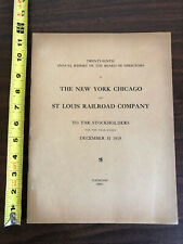 1915 The New York Chicago and St. Louis Railroad Company 29th Annual Report Map