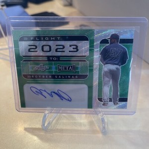 Royber Salinas 2022 Leaf Metal Auto Flight to 2023 Green Parallel #2/2