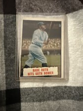 Babe Ruth Hits 60th Homer 1961 Topps Error Card