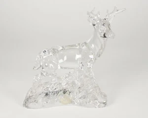 Estatuilla animal de ciervo de cristal de plomo 24 % de plomo Princess House Wonders of the Wild - Imagen 1 de 5