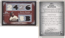2007 Topps Sterling Career Stats 6-Piece Relics /10 Barry Bonds #6CS-14