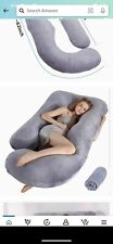 BATTOP Pregnancy Pillow Cover for U+J Shaped Body Pillow,57 inch Large Pregnancy