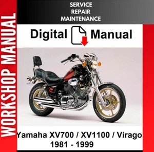 YAMAHA XV700 XV1100 VIRAGO 700 1100 1981 - 1999 MANUAL DE TALLER DE REPARACIÓN DE SERVICIO - Imagen 1 de 1