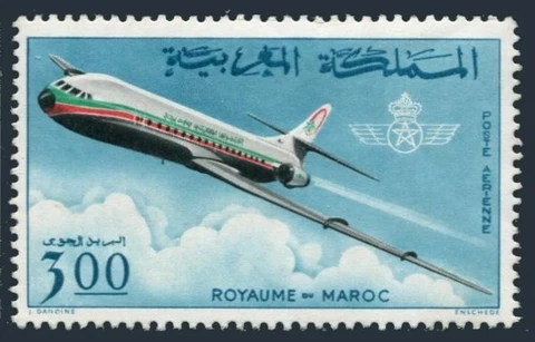 Morocco C14,MNH.Michel 576. Air Post 1966.Jet Plane Cover