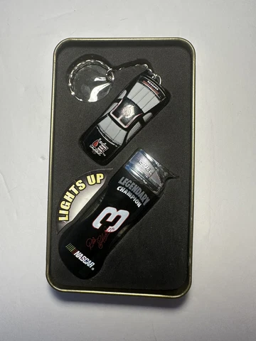 Dale Earnhardt Nascar GiftSet Light Up Lighter & Diecast KeyChain Winners Circle Cover