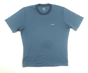 Patagonia Mens Capilene Short Sleeve Base Layer Shirt Blue Size Large - Picture 1 of 7