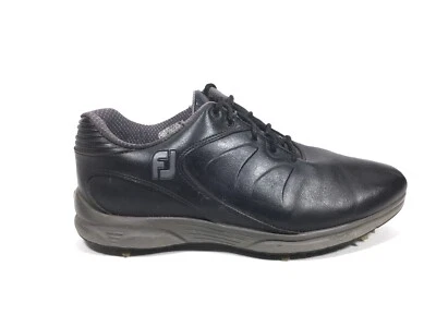 Footjoy Men's 9.5 W. Black Soft Spike Golf Shoe - Image 1 of 4