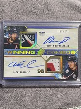 2021 SPx Winning Combos Jersey Premium /25 Oliver Bjorkstrand Jack Roslovic Auto