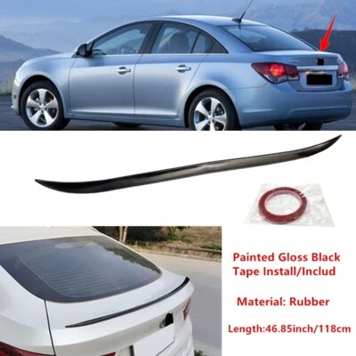 46.85in Universal Fit For Chevrolet Cruze 2011-2015 Rear Trunk Lip Spoiler Wing Foto 1 de 4