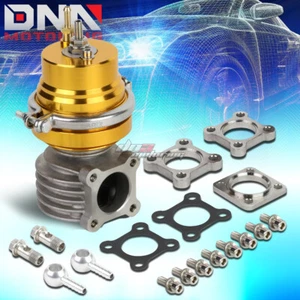 ALUMINUM EXTERNAL 14-PSI 46MM TURBOCHARGER BOLT-ON 6" WASTEGATE+SPRING GOLD - Picture 1 of 5