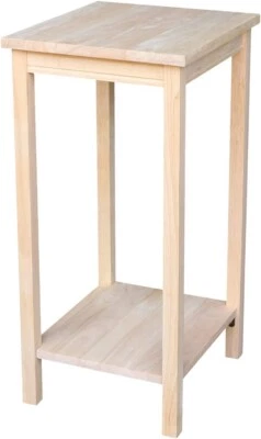 Small Narrow Plant Stand For Indoor Slim Shelf Tall Corner Accent End Table Wood - Image 1 of 4